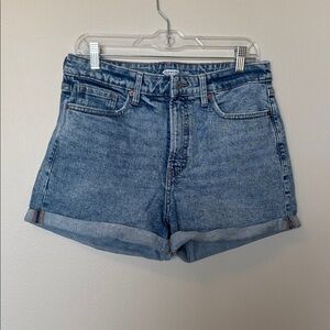 Old Navy O.G. Short High Rise Blue Denim Rolled-Hem Women's Shorts